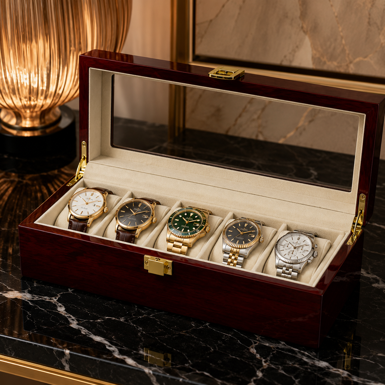 The Study – 5 Slot Watch Box