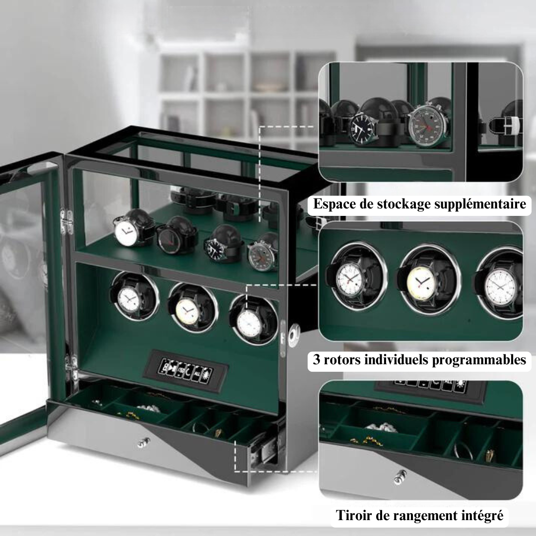 The Émeraude – 3-Slot Watch Winder