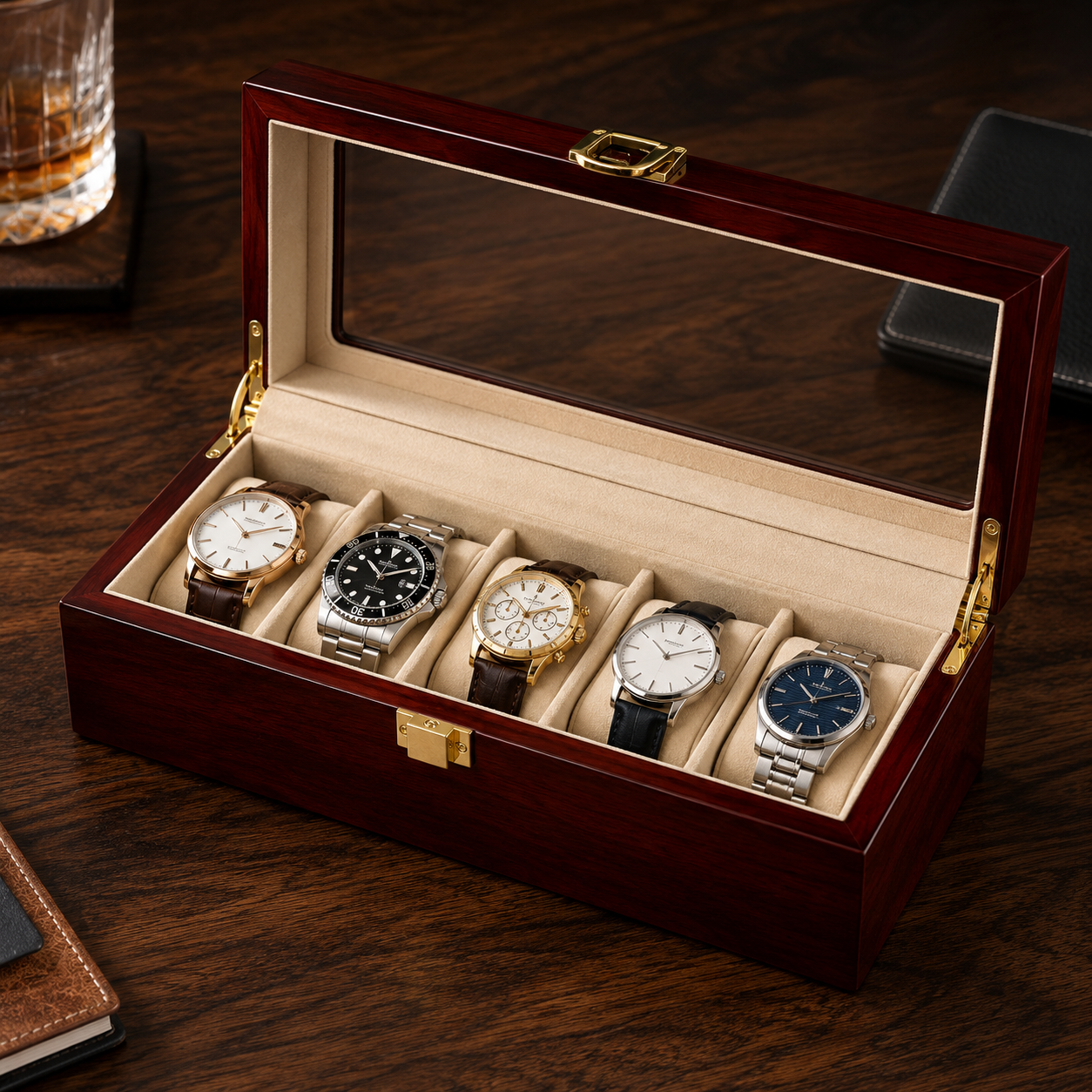 The Study – 5 Slot Watch Box