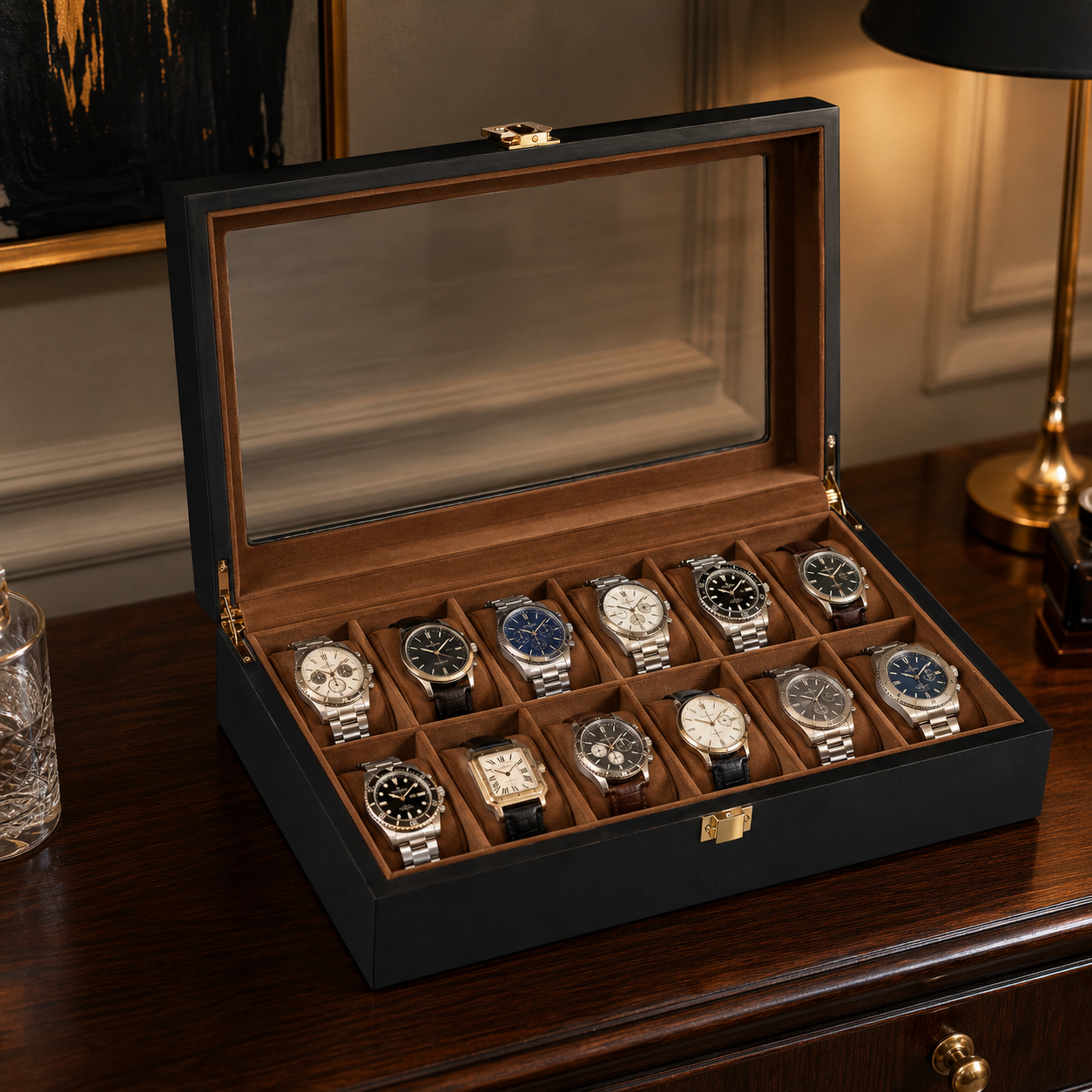 The Manor – 12 Slot Watch Box