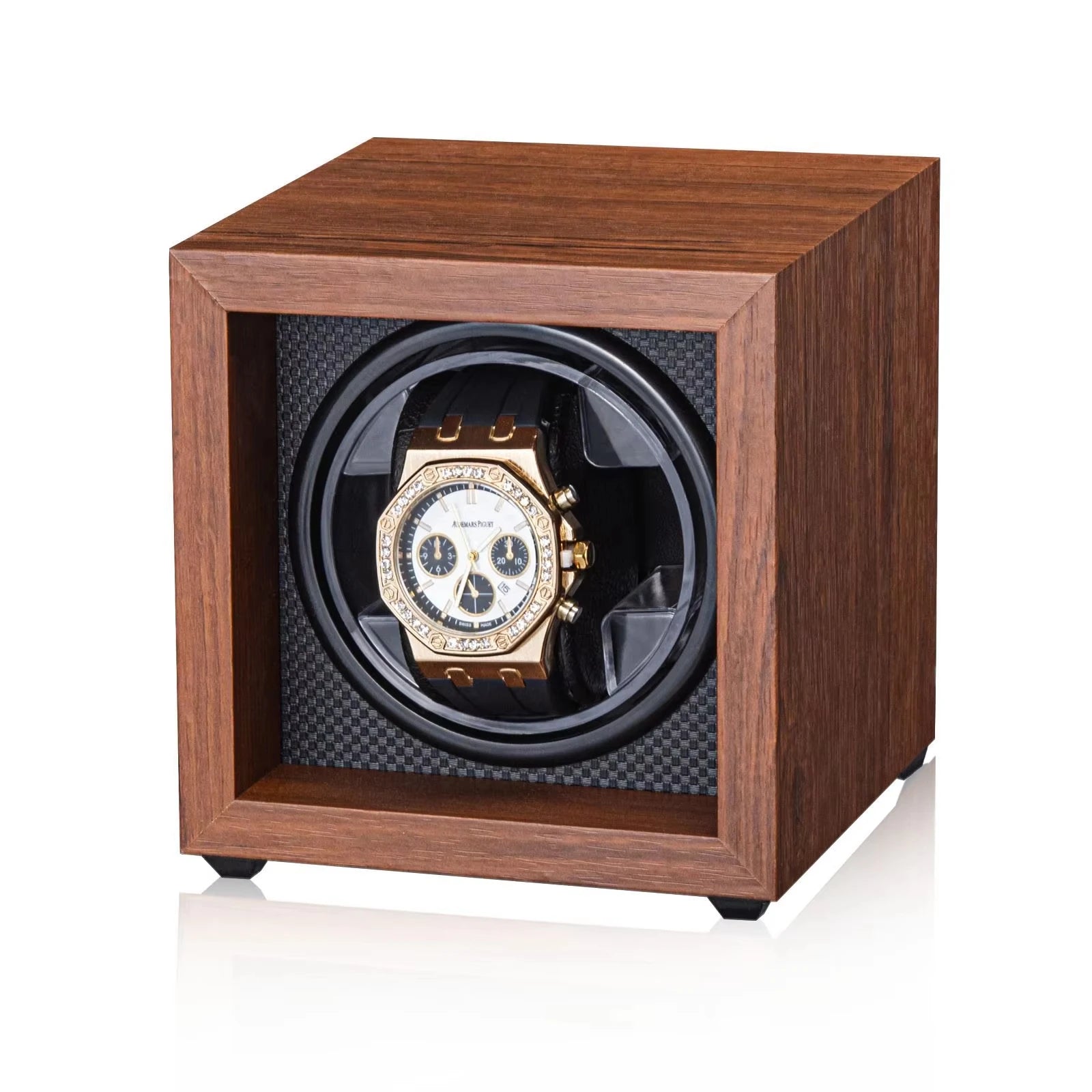 Wooden Cube Single Watch Winder – Mabuchi Motor - image 6