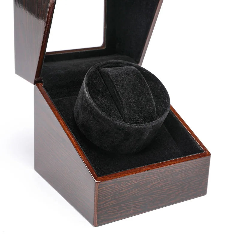 Embers Luxury Single Watch Winder – Wood & Glass Case - image 4
